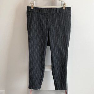 LOFT Plus Marissa Skinny Ankle pants - gray with white dots